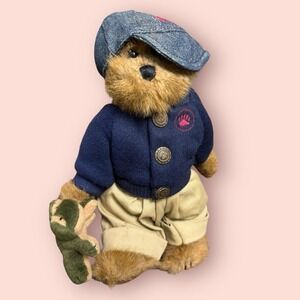 BOYDS BAILEY Teddy Bear Edmund frog plush 9" jointed w/ tags #9175-14‎ vtg Clean